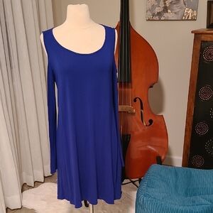 Eyeshadow Cold Shoulder Mini Dress Or Tunic Cute & Comfy Perfect Color Sz L